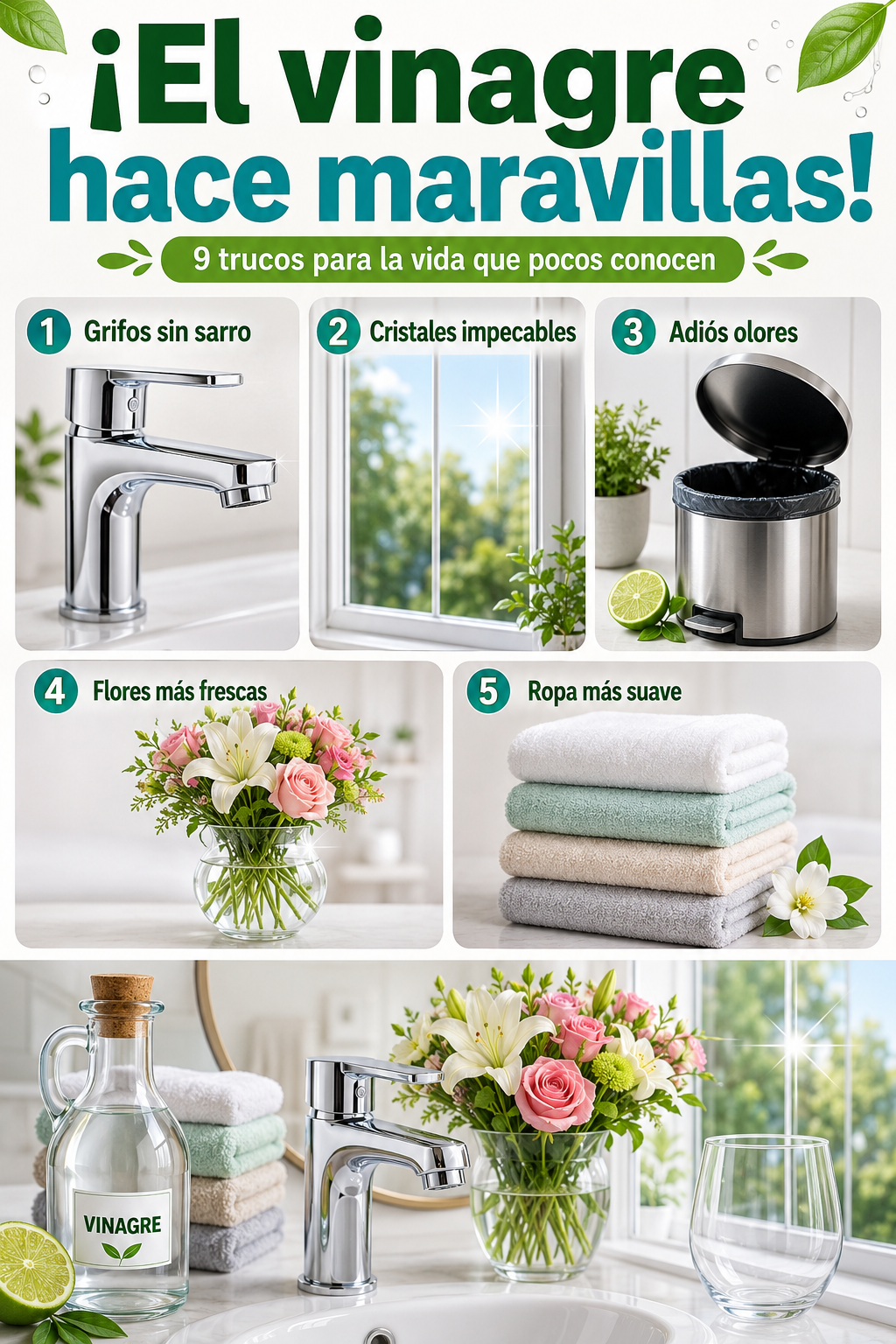¡El vinagre obra maravillas! 9 trucos para la vida que pocos conocen