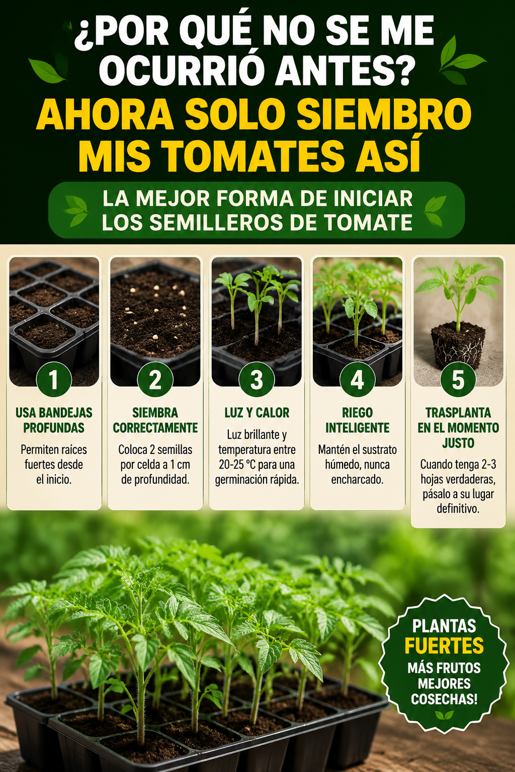 ¿Por qué no se me ocurrió antes? Ahora solo siembro mis tomates así — La mejor forma de iniciar los semilleros de tomate