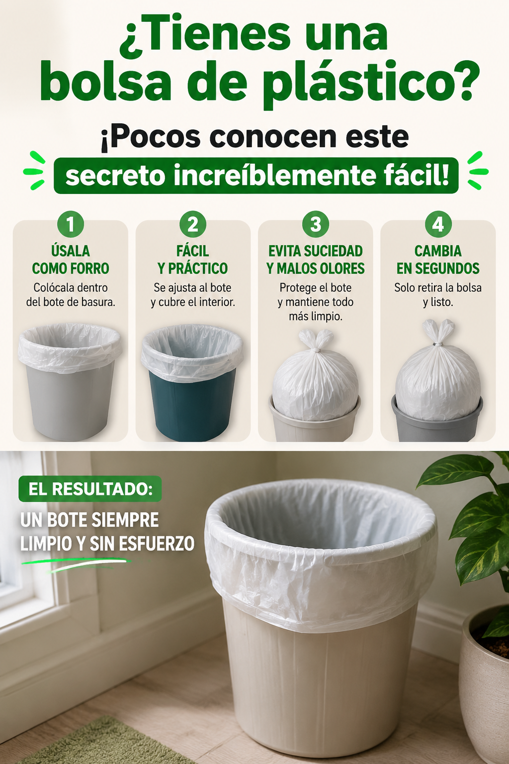 ¿Tienes una bolsa de plástico? ¡Pocos conocen este secreto increíblemente fácil!