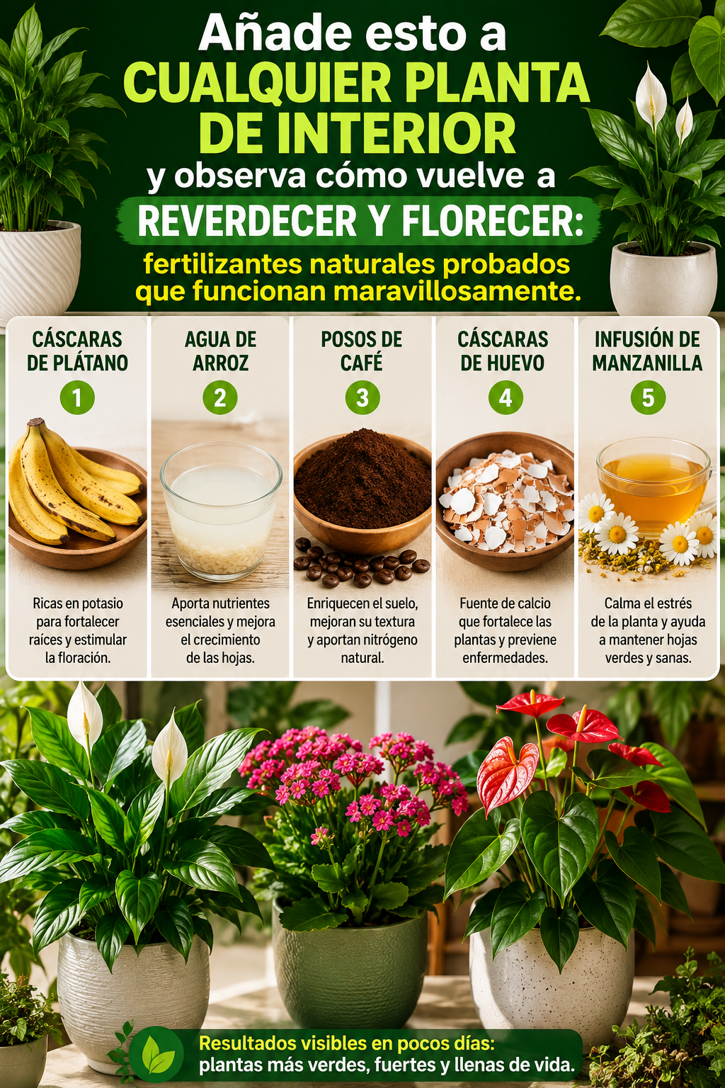 Añade esto a cualquier planta de interior y observa cómo vuelve a reverdecer y florecer: fertilizantes naturales probados que funcionan maravillosamente.