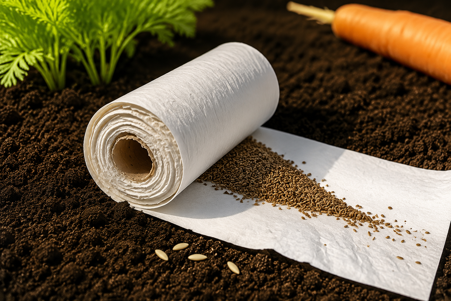 Antes de sembrar zanahorias, prueba este truco con papel higiénico para una mejor cosecha