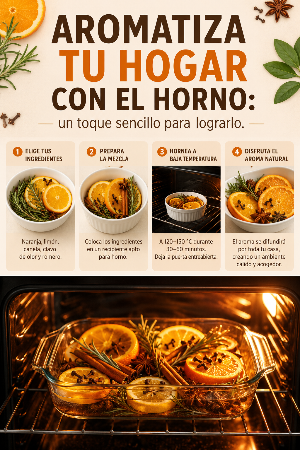 Aromatiza tu hogar con el horno: un toque sencillo para lograrlo