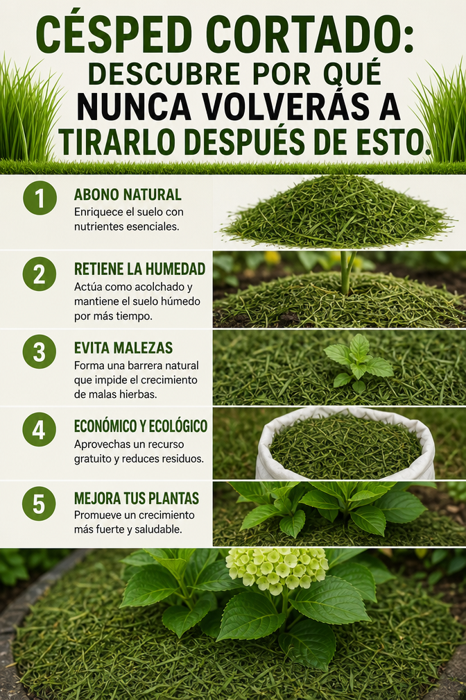 Césped cortado: descubre por qué nunca volverás a tirarlo después de esto