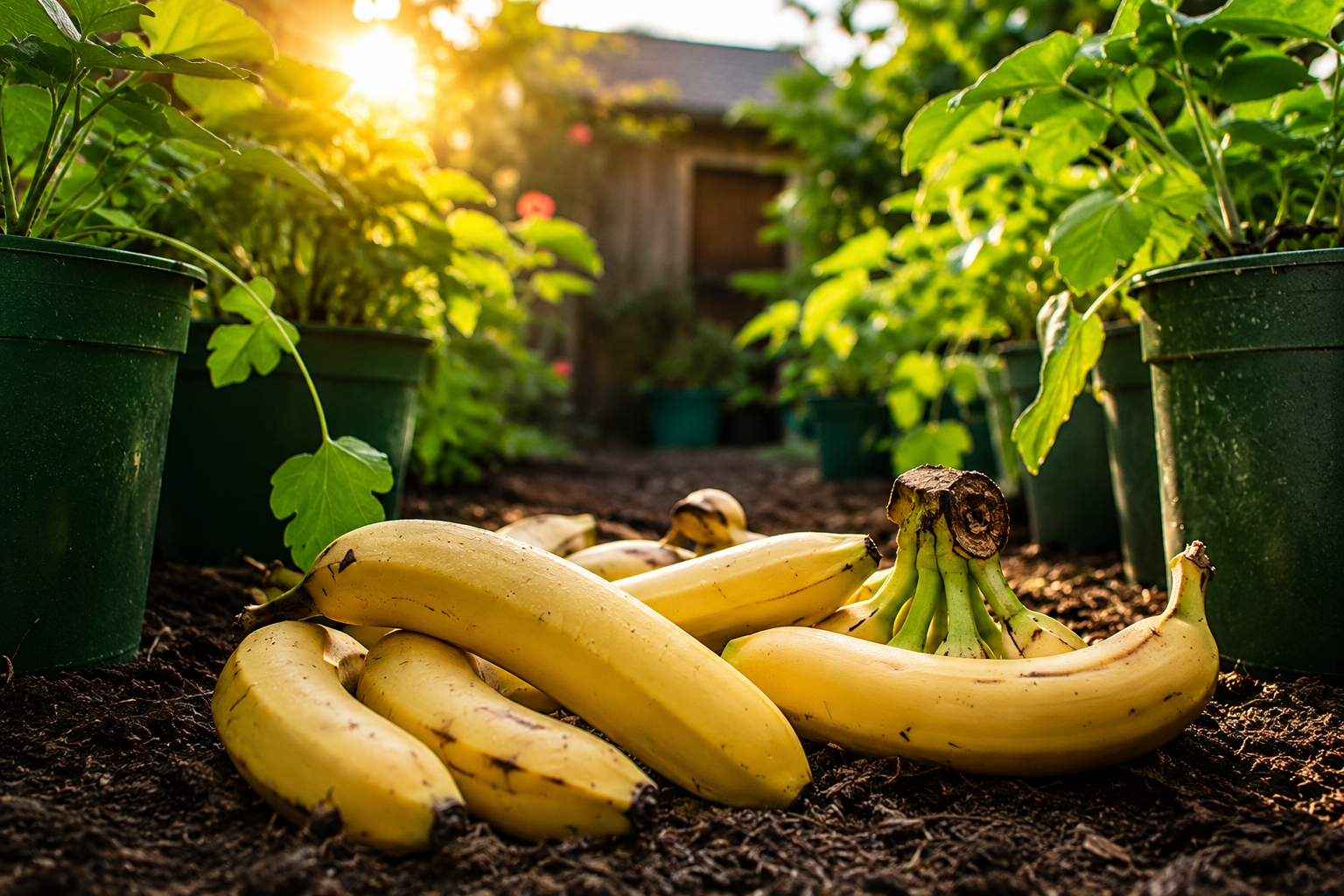 Coloca plátanos alrededor de tus plantas y observa qué sucede