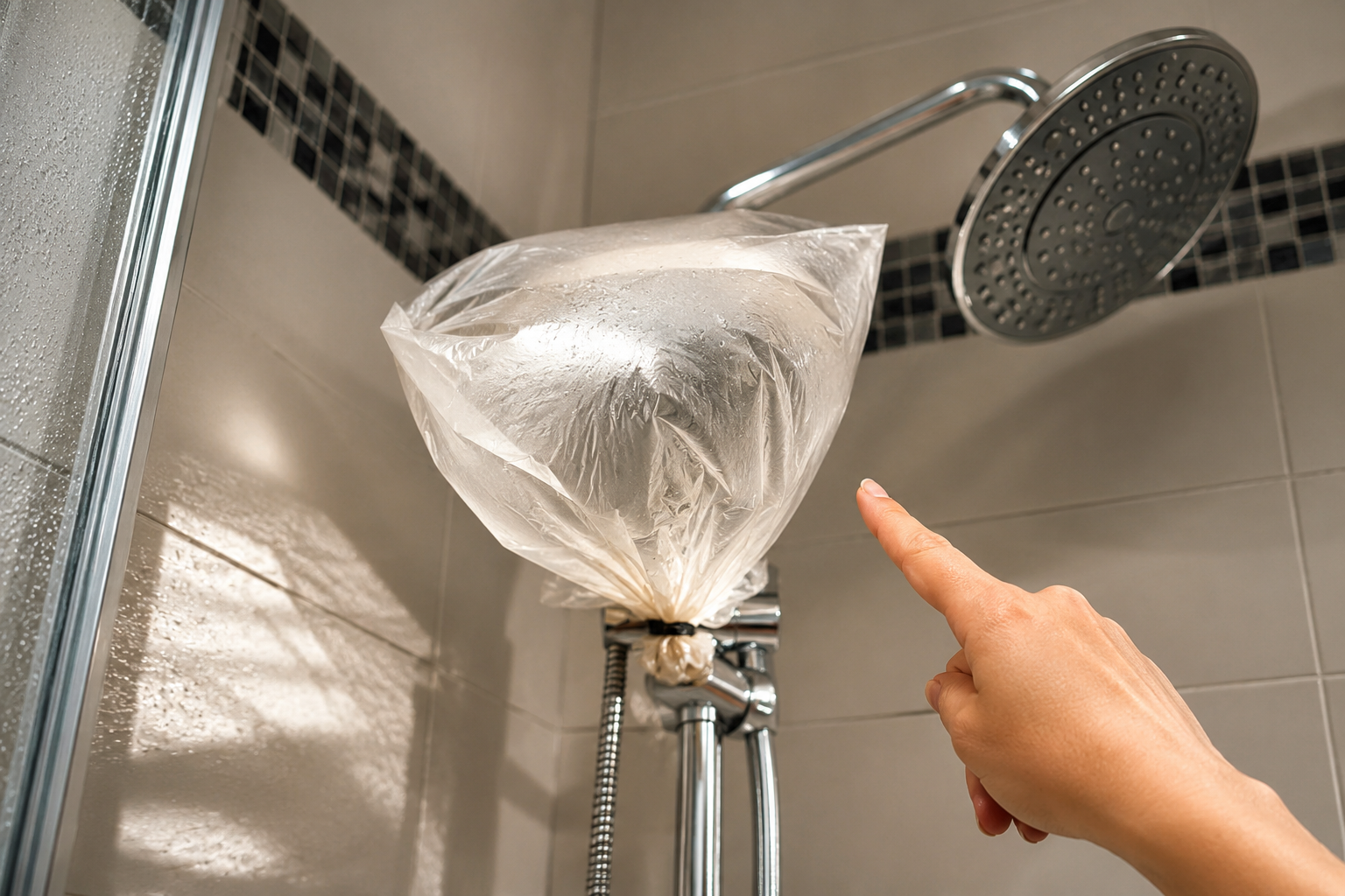 Coloca tu ducha en una bolsa: un truco fácil para una limpieza profunda