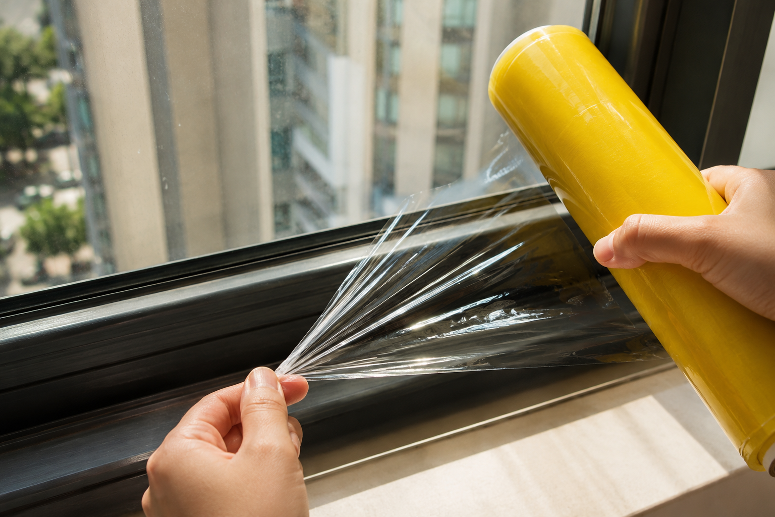 Coloqué film plástico en las ventanas y la casa se volvió más cálida al instante
