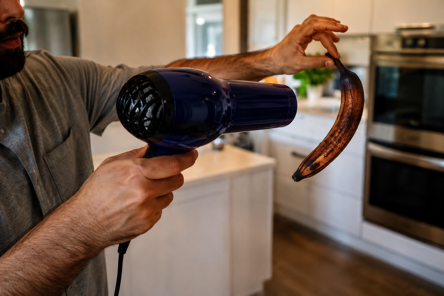 Cómo Recuperar un Plátano Usando un Secador de Pelo