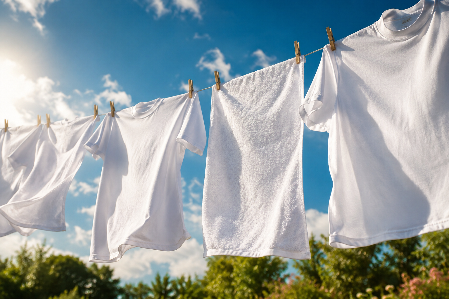 Cómo conseguir ropa blanca impecable sin usar blanqueador