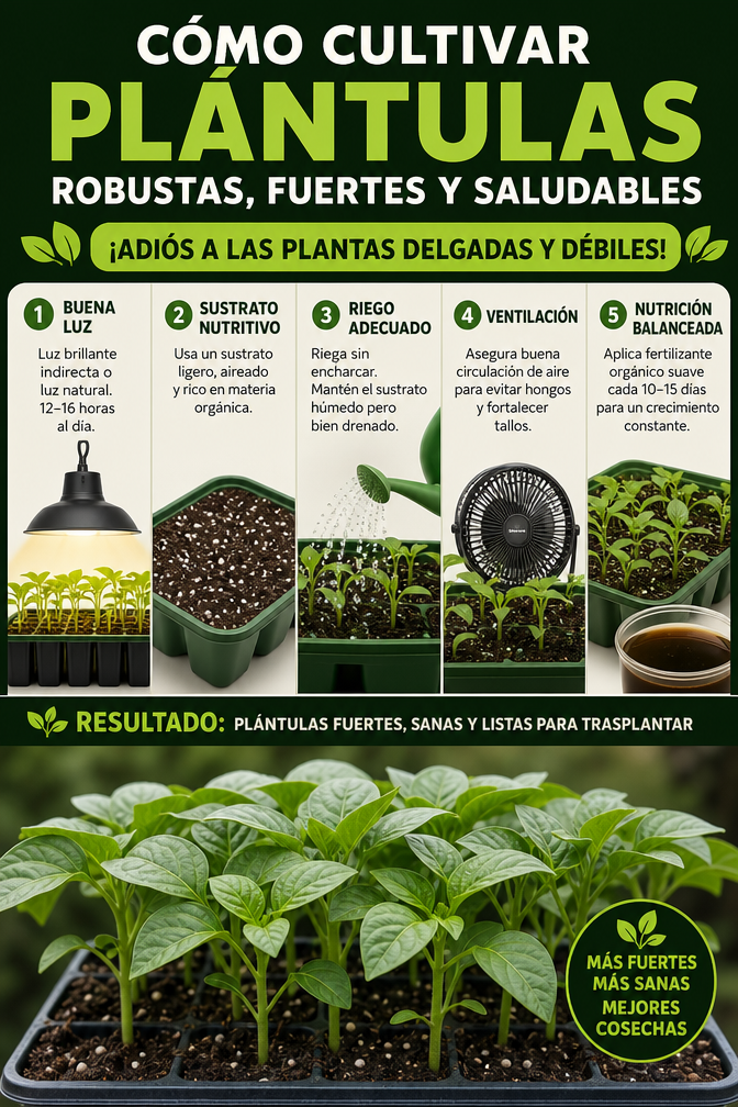 Cómo cultivar plántulas robustas, fuertes y saludables — ¡adiós a las plantas delgadas y débiles!