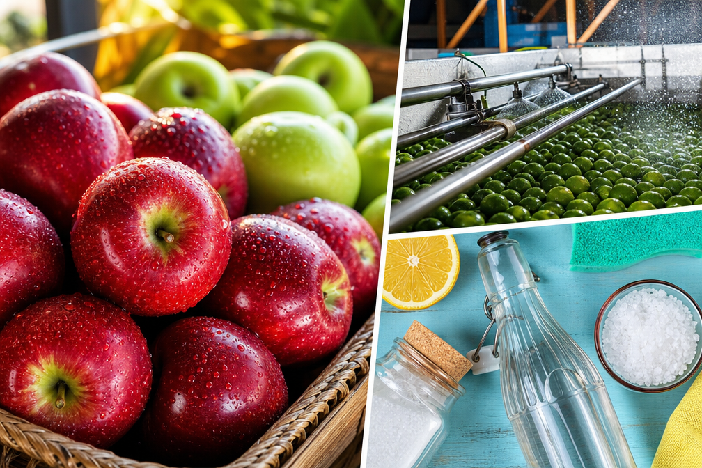 Cómo eliminar cera y pesticidas de las manzanas