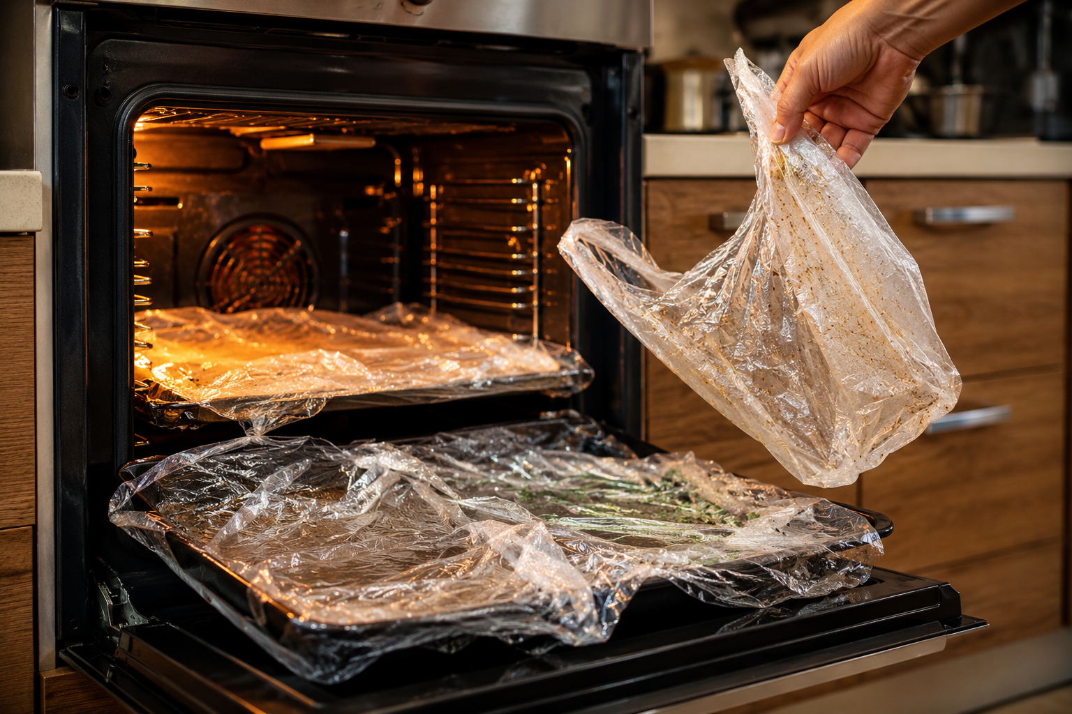 Cómo limpiar el horno usando bolsas de plástico de forma segura y eficaz