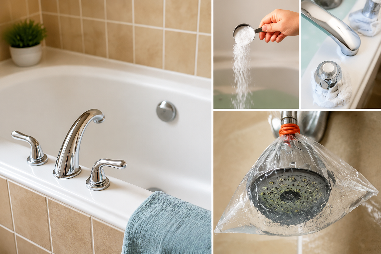 Cómo limpiar la bañera de forma natural y dejarla como nueva