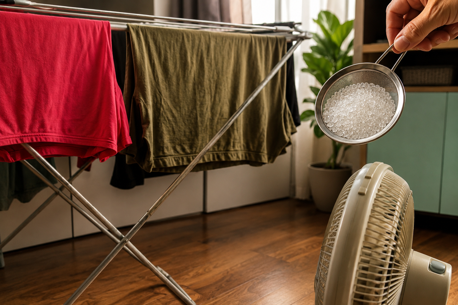 Cómo secar rápido la ropa en casa cuando llueve afuera