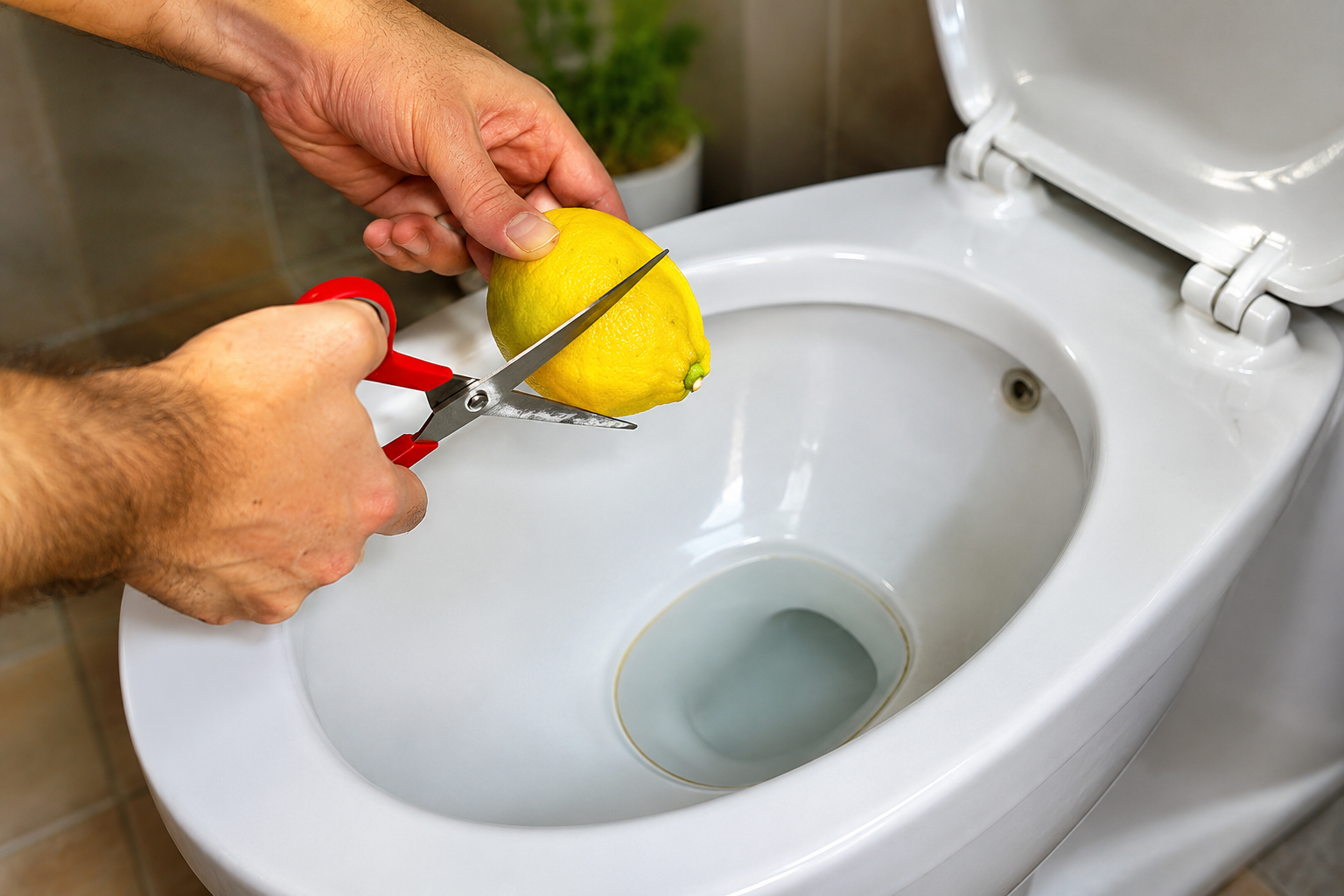 Corta un limón y elimina los malos olores y depósitos en el baño
