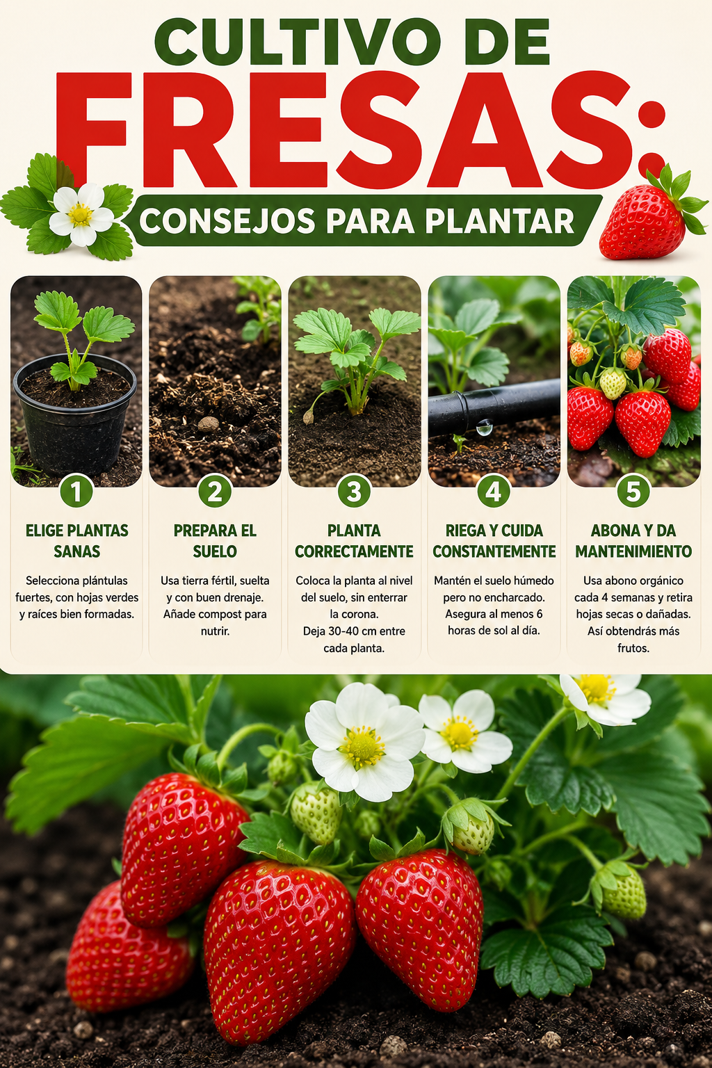 Cultivo de fresas: consejos para plantar