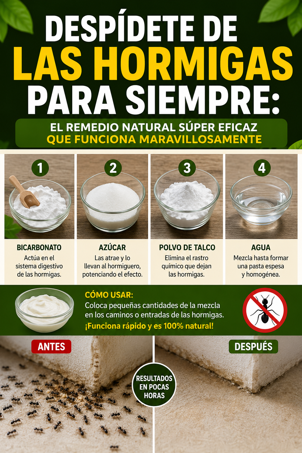 Despídete de las hormigas para siempre: el remedio natural súper eficaz que funciona maravillosamente
