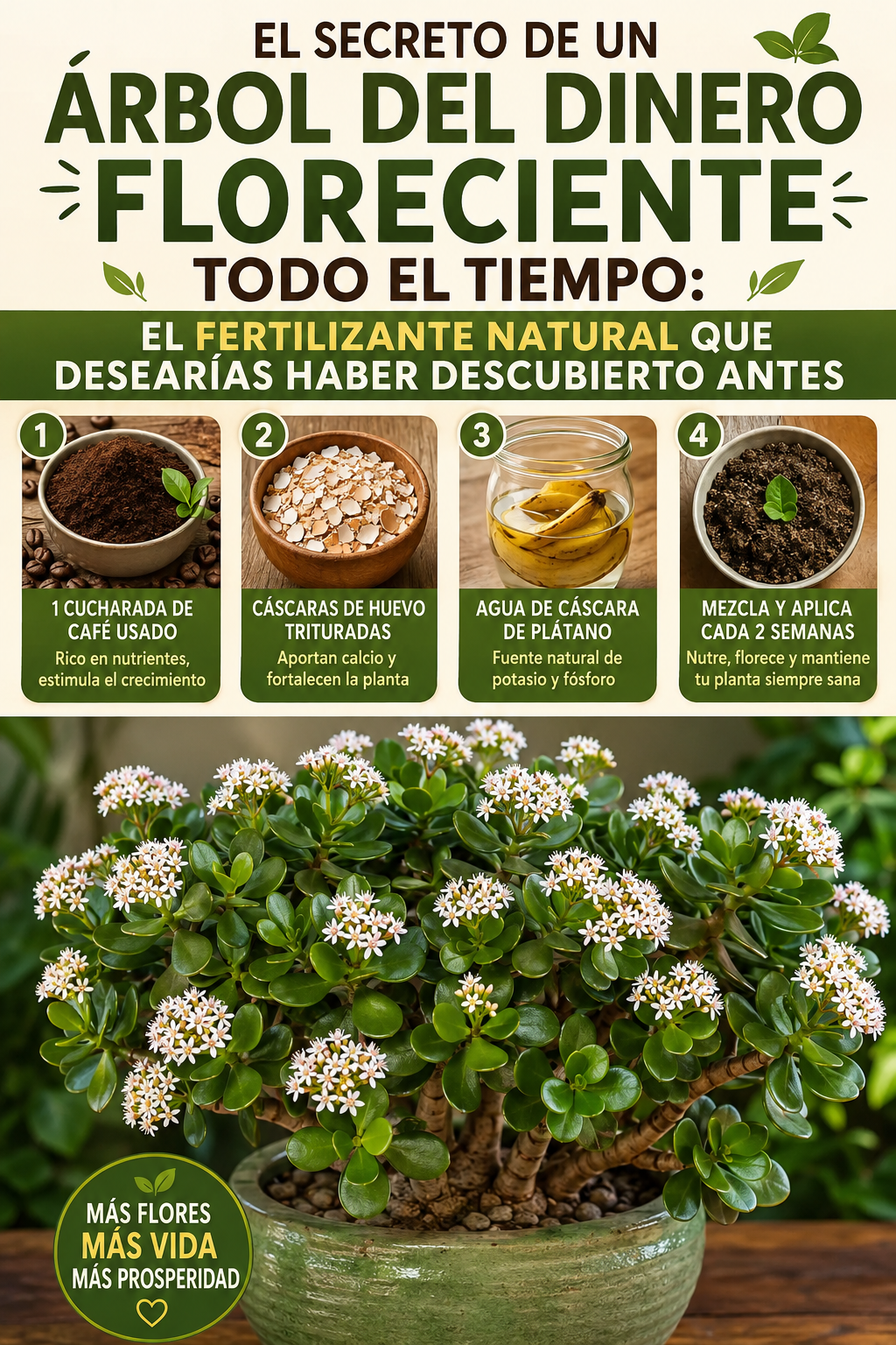 El secreto de un árbol del dinero floreciente todo el tiempo: el fertilizante natural que desearías haber descubierto antes
