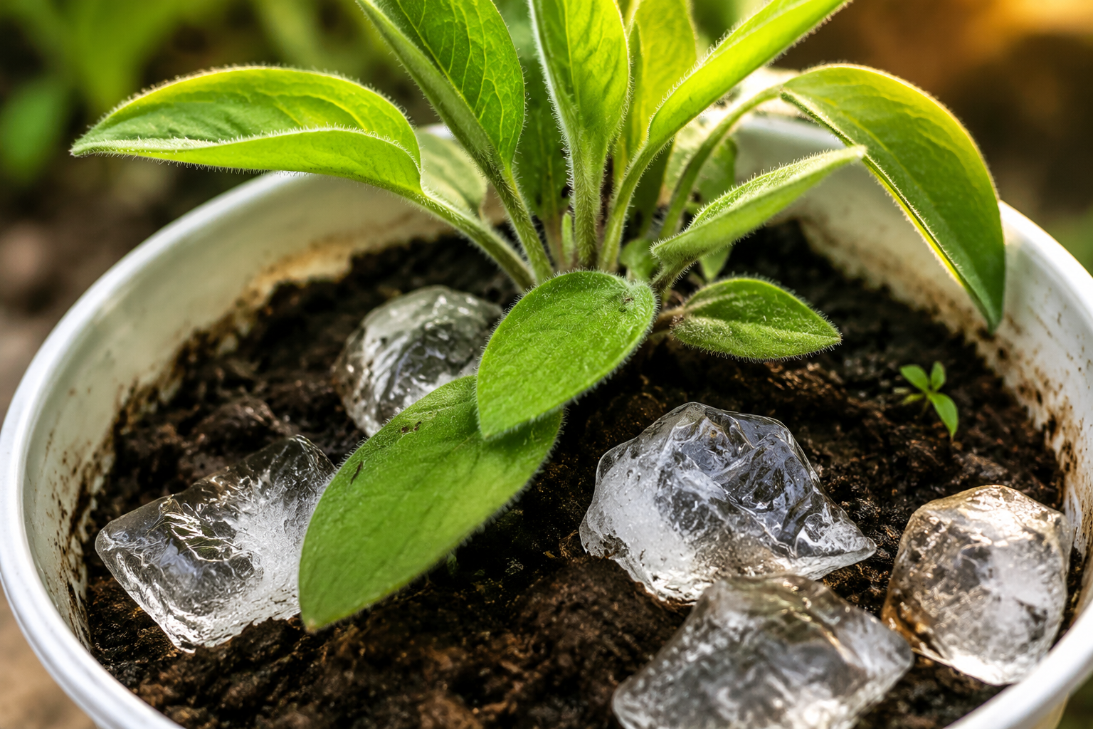 El truco de los cubitos de hielo para cuidar tus plantas de interior