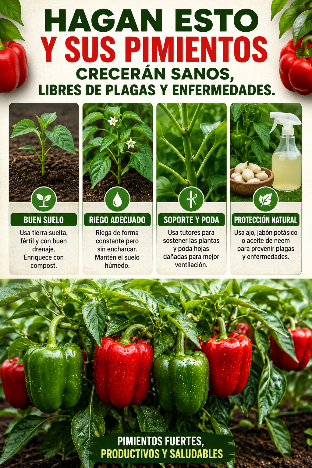 Hagan esto y sus pimientos crecerán sanos, libres de plagas y enfermedades.
