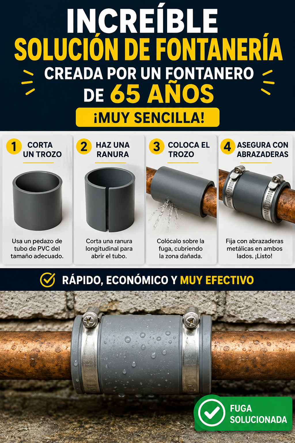 Increíble solución de fontanería creada por un fontanero de 65 años ¡Muy sencilla!