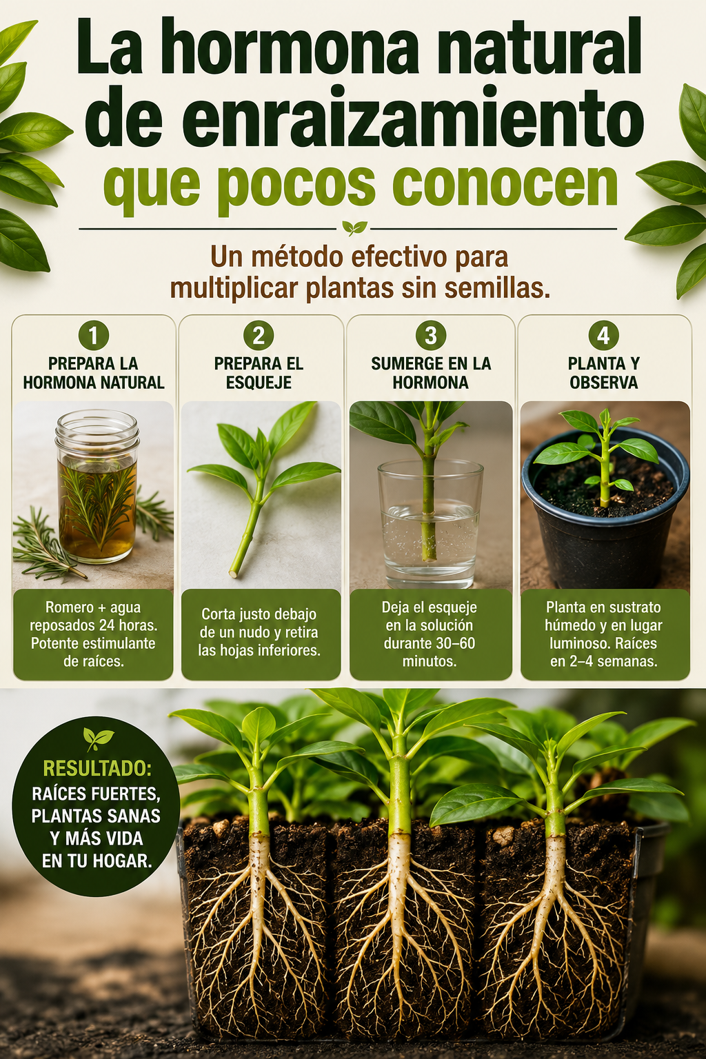 La hormona natural de enraizamiento que pocos conocen – Un método efectivo para multiplicar plantas sin semillas
