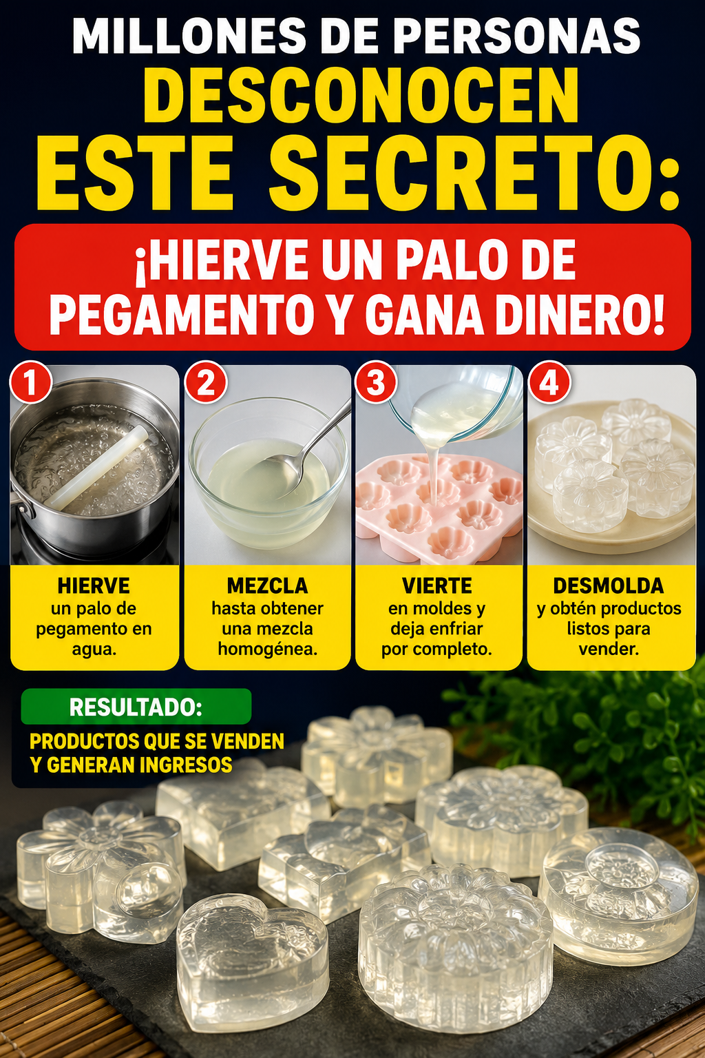 Millones de personas desconocen este secreto: ¡hierve un palo de pegamento y gana dinero!