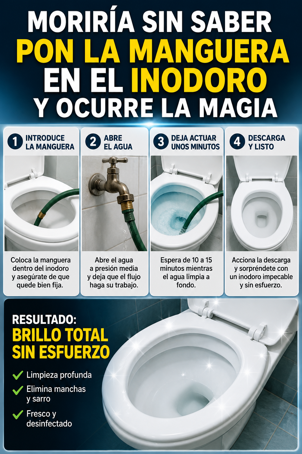 Moriría sin saber – Pon la manguera en el INODORO y ocurre la magia