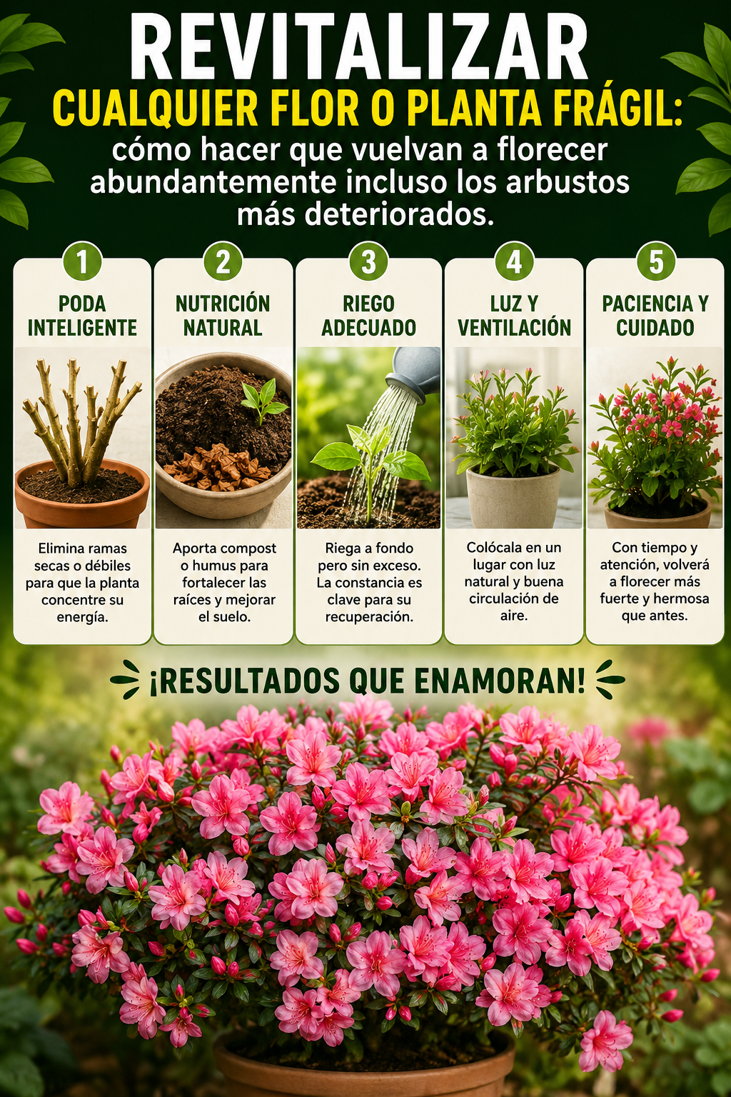 Revitalizar cualquier flor o planta frágil: cómo hacer que vuelvan a florecer abundantemente incluso los arbustos más deteriorados.