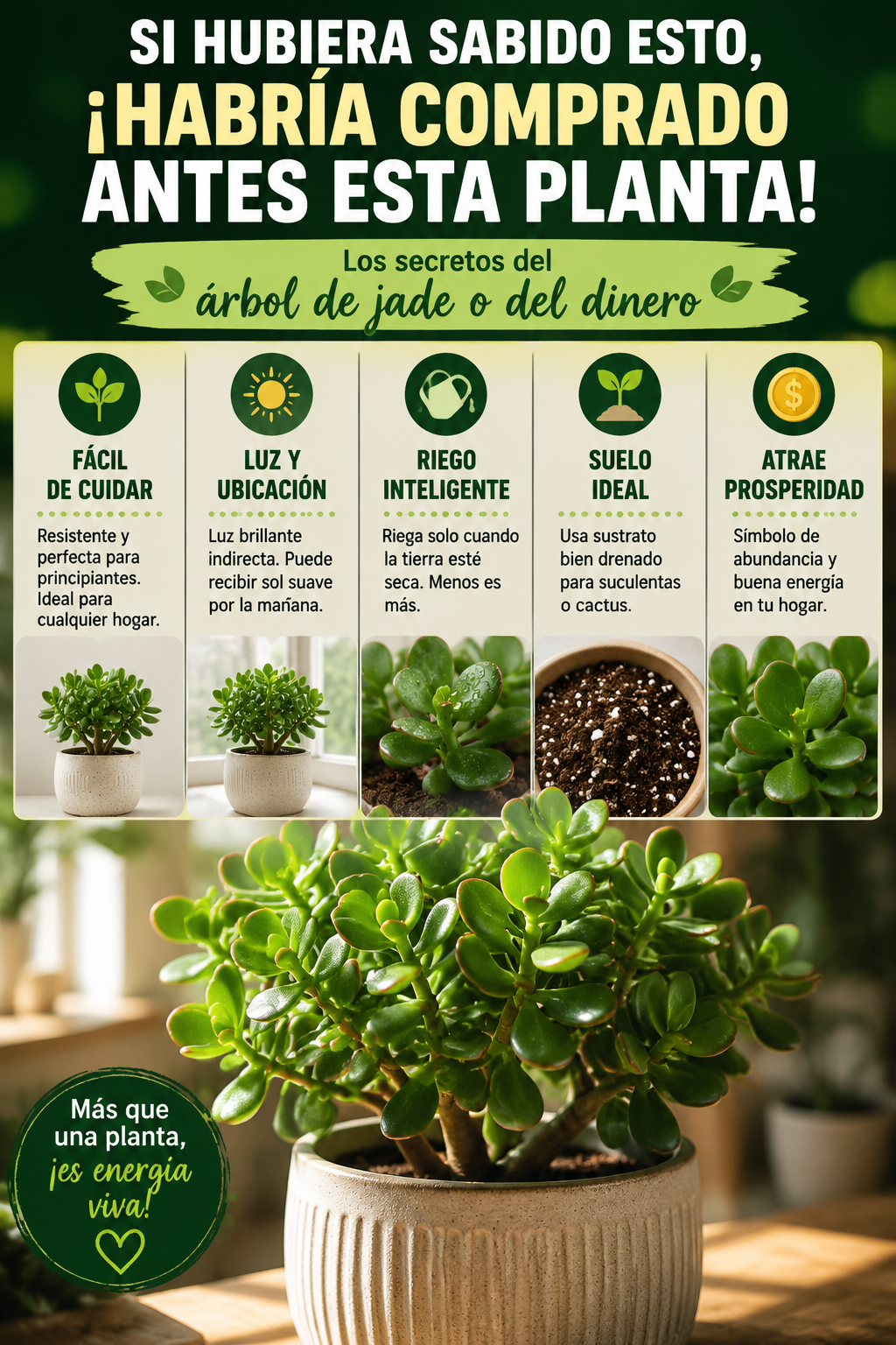 Si hubiera sabido esto, ¡habría comprado antes esta planta! Los secretos del árbol de jade o del dinero
