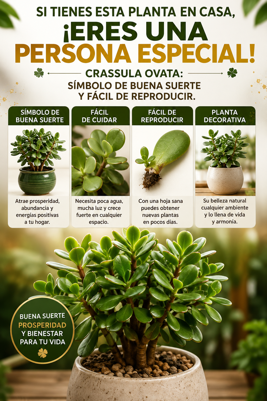 Si tienes esta planta en casa, ¡eres una persona especial! Crassula ovata: símbolo de buena suerte y fácil de reproducir