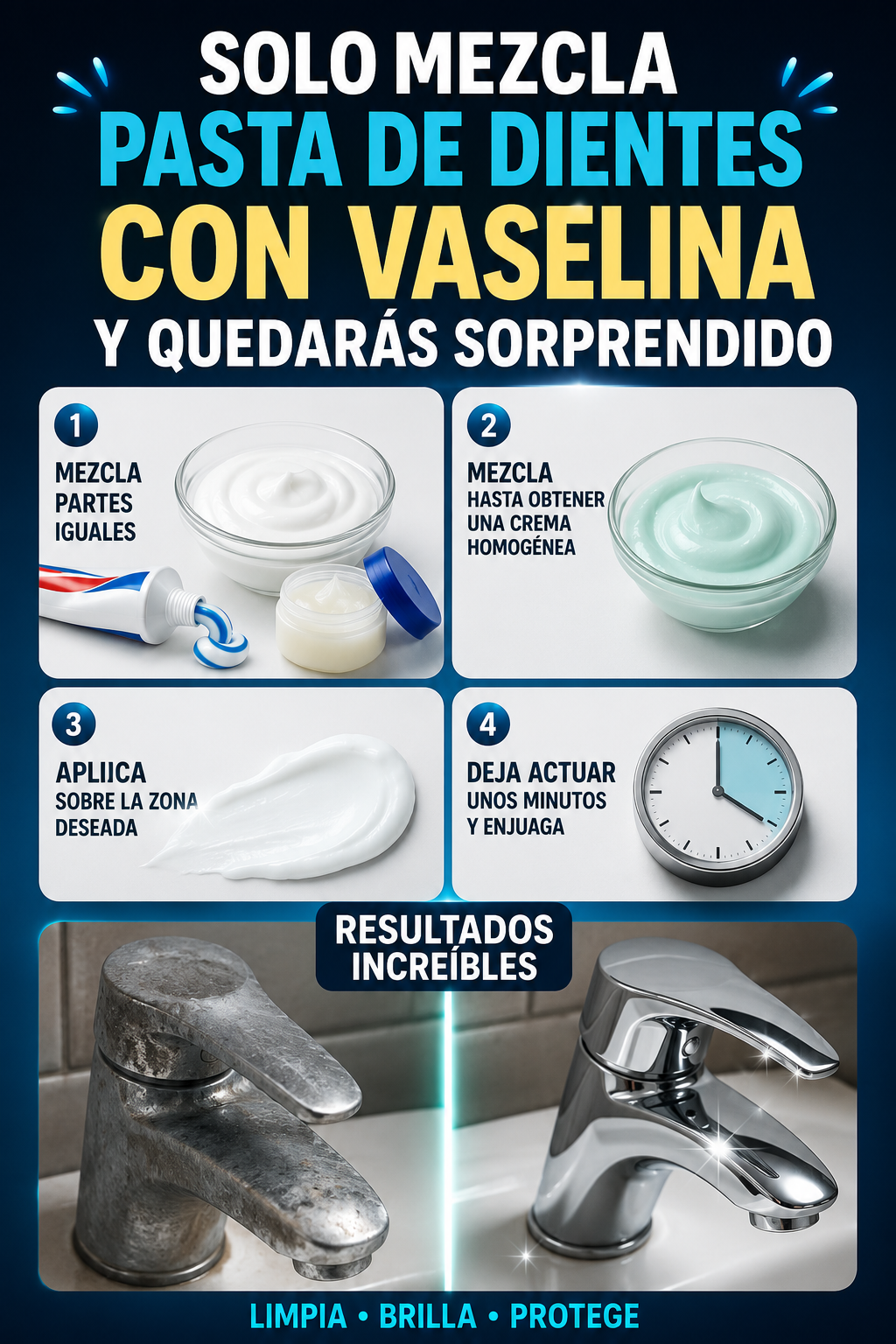 Solo mezcla pasta de dientes con vaselina y quedarás sorprendido