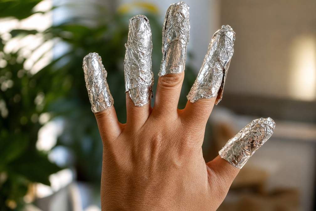 Truco del día: ¿Qué ocurre si cubres tus dedos con papel de aluminio durante 15 minutos?