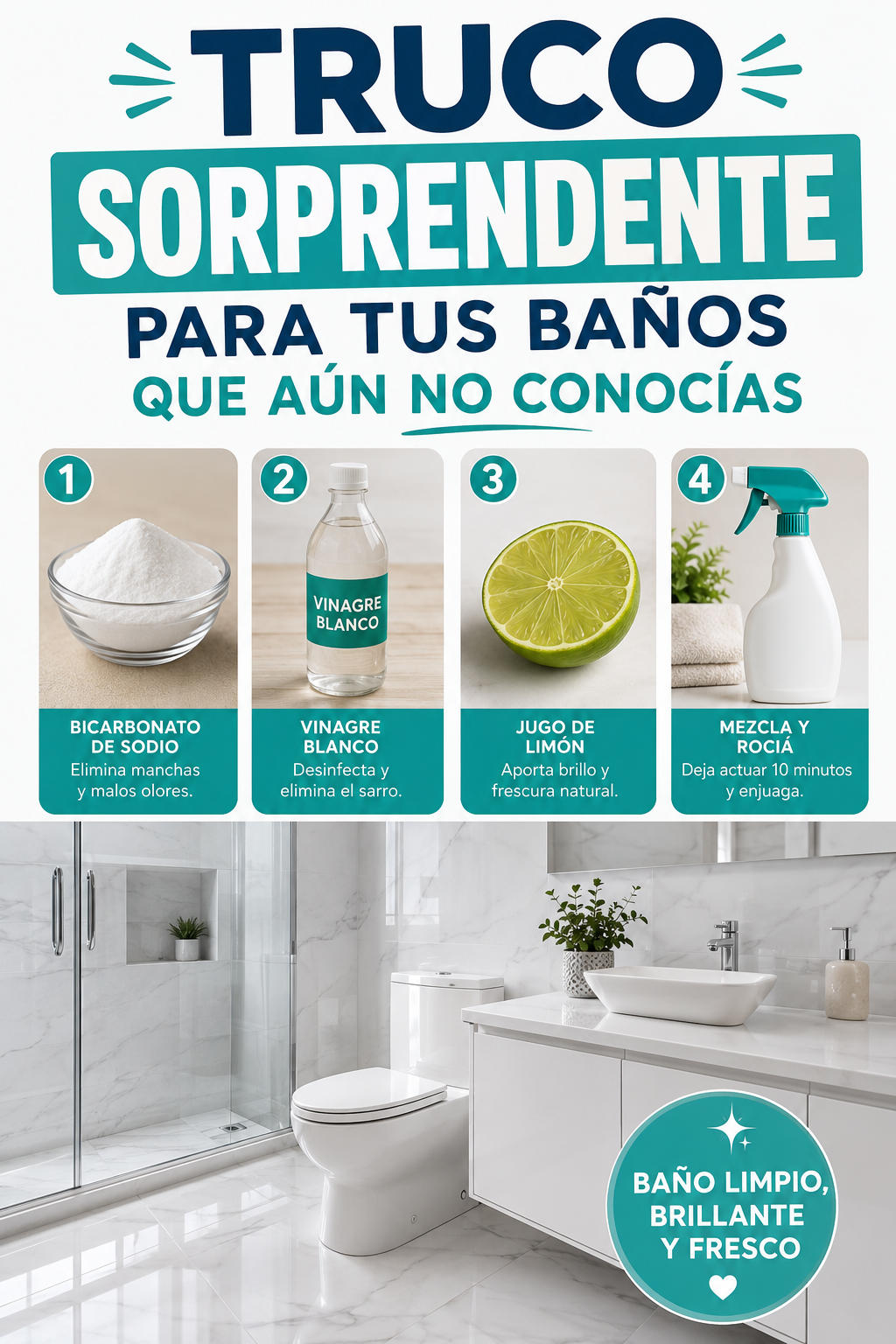 Truco sorprendente para tus baños que aún no conocías