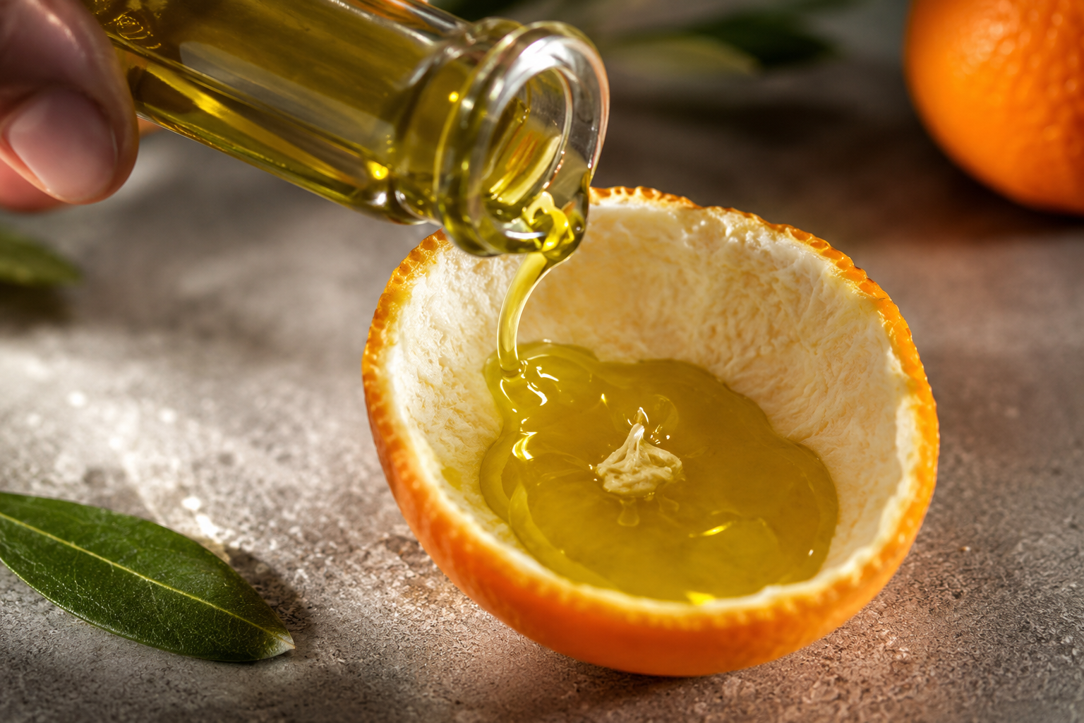 Un chorrito de aceite de oliva en una mandarina: lo que ocurre es increíble
