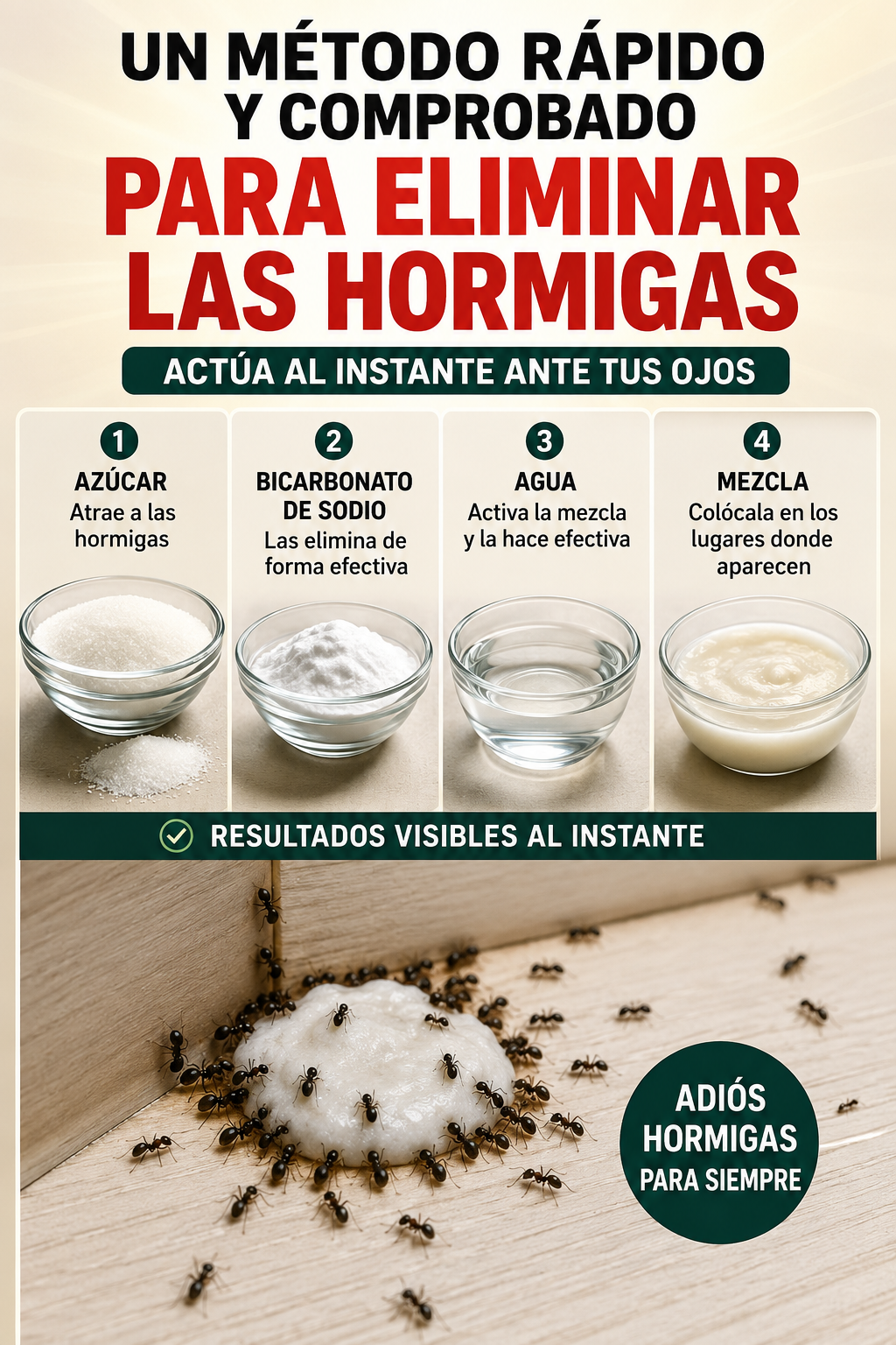 Un método rápido y comprobado para eliminar las hormigas — actúa al instante ante tus ojos