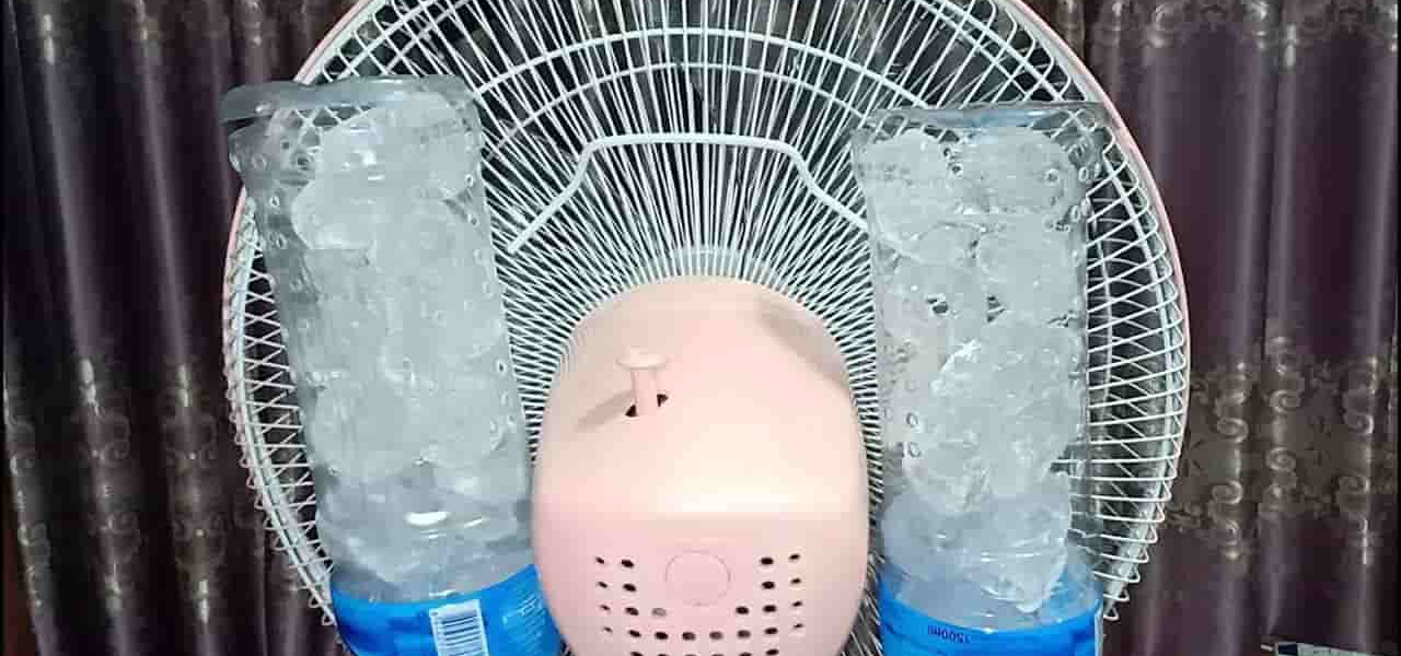Ata dos botellas de plástico al ventilador, lo que pasa después es una sorpresa