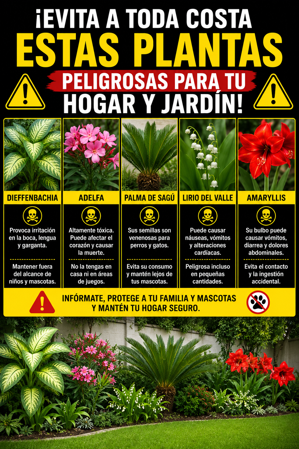 ¡Evita a toda costa estas plantas peligrosas para tu hogar y jardín!