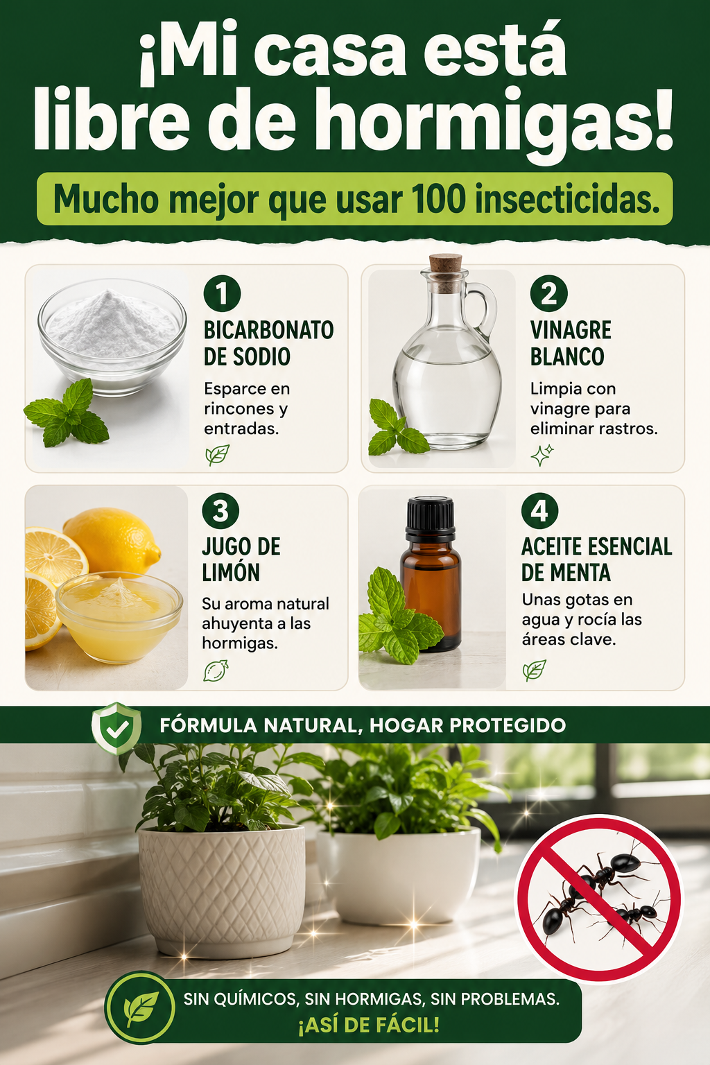 ¡Mi casa está libre de hormigas! Mucho mejor que usar 100 insecticidas