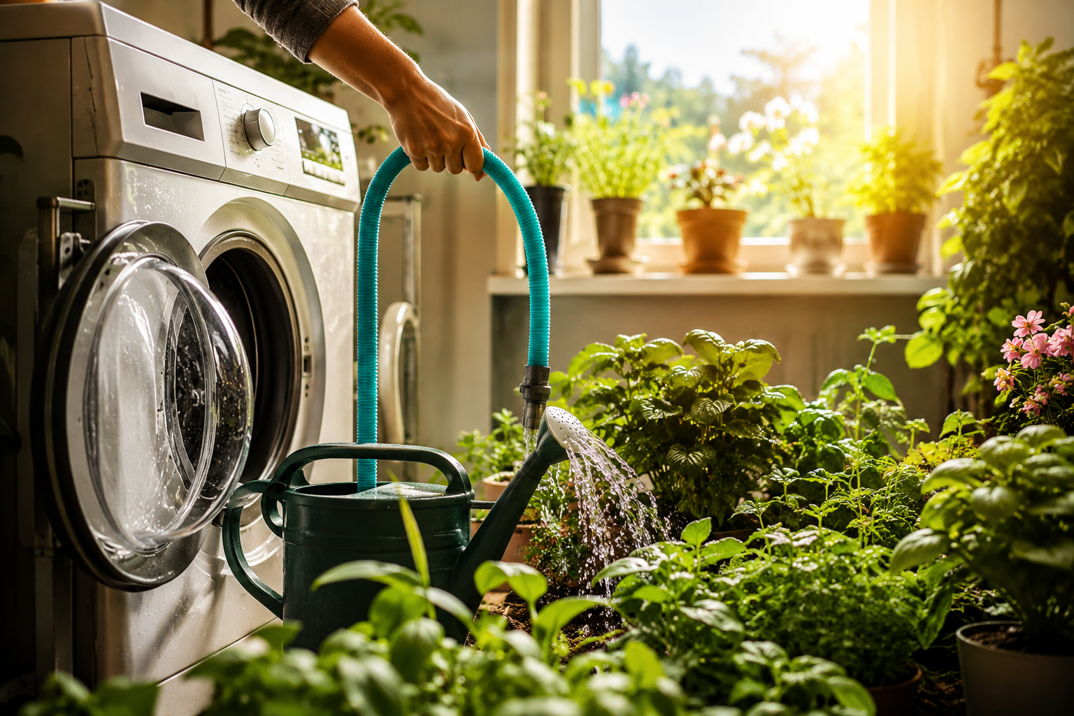 ¿Se puede regar las plantas con el agua de la lavadora?