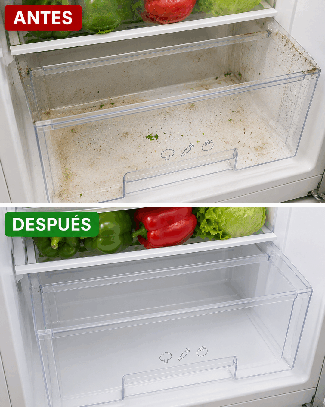 Cómo limpiar correctamente el cajón de las verduras del frigorífico y evitar malos olores