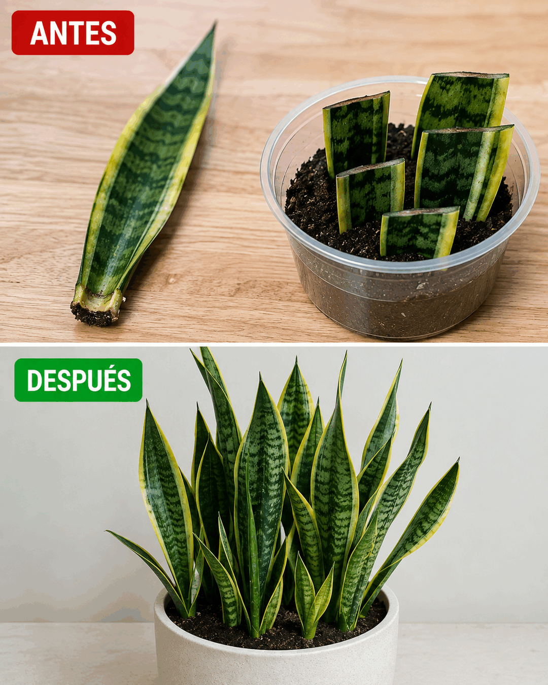 Cómo multiplicar una sansevieria a partir de una sola hoja paso a paso