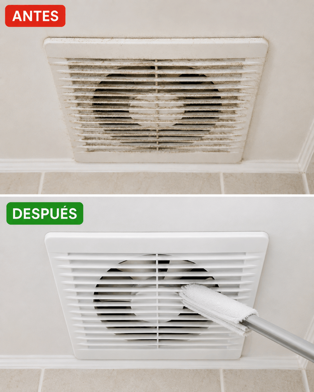 El truco para limpiar las aspas del extractor del baño sin desmontarlo por completo