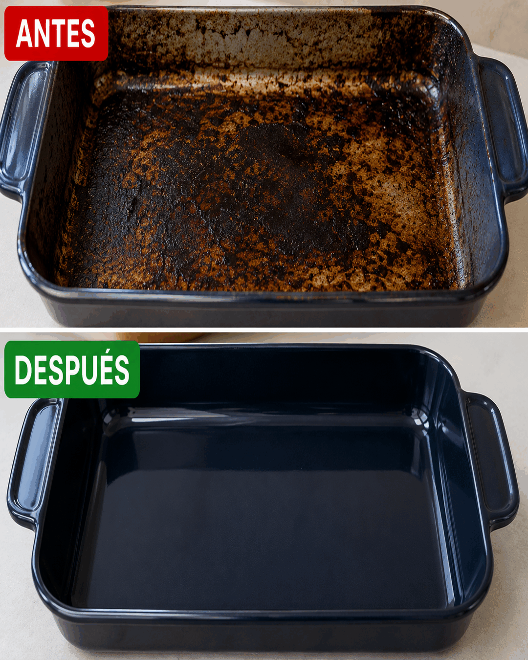 El truco casero para eliminar la grasa quemada de una fuente de horno y dejarla como recién comprada