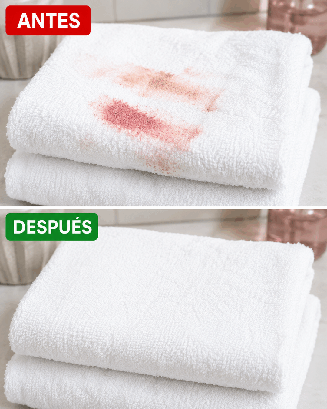 Cómo quitar las marcas de maquillaje de las toallas sin estropear el color
