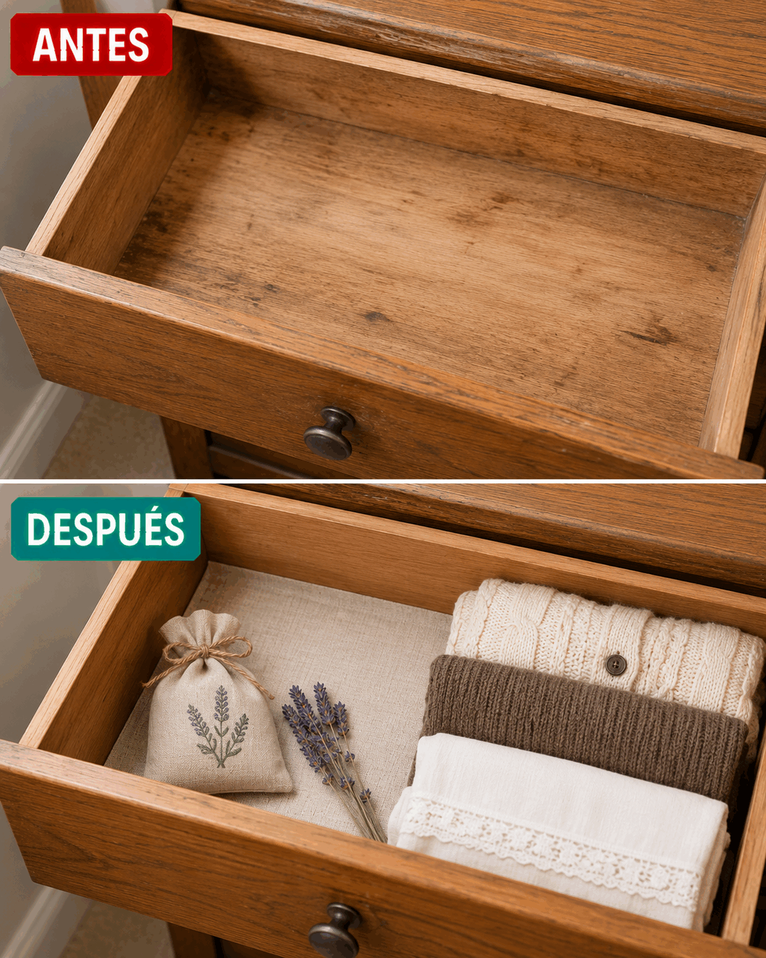 El viejo hábito para mantener los cajones de madera con un aroma agradable sin ambientadores