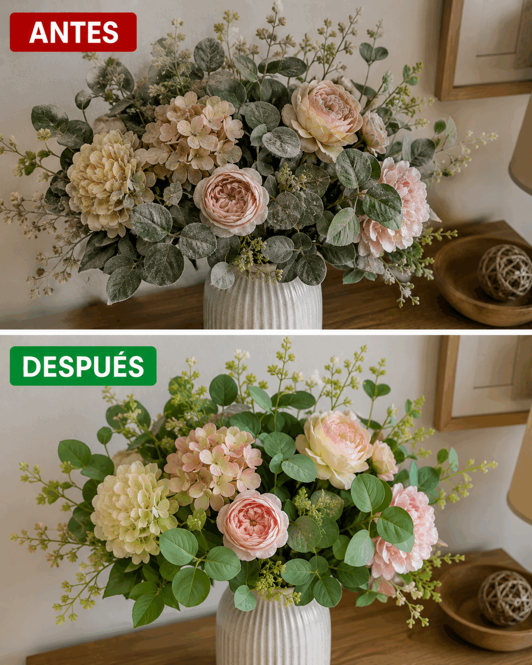 La forma tradicional de quitar el polvo de las flores artificiales sin lavarlas una por una