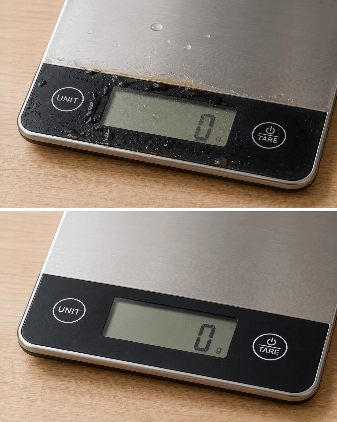 Cómo limpiar una báscula de cocina después de que líquido entre alrededor de los botones