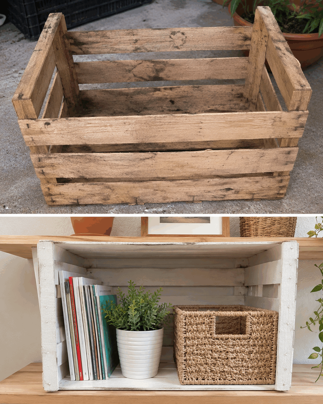 Qué hacían antes con las cajas de madera de fruta para seguir utilizándolas en casa