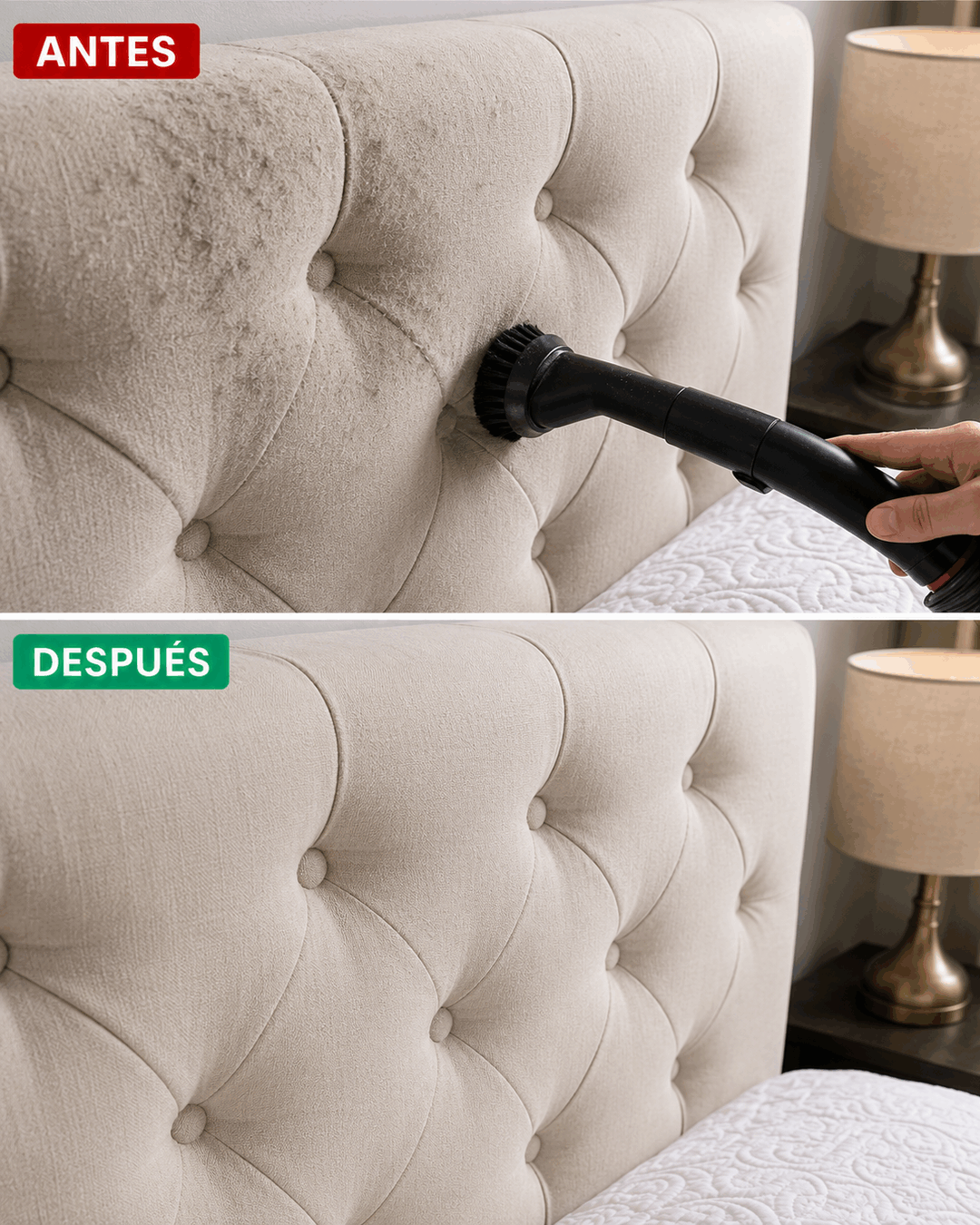 ¿Tienes una cabecera de cama tapizada? Esta es la parte que conviene aspirar antes del cambio de temporada