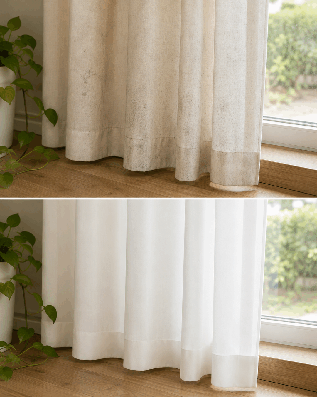 La costumbre de final de verano para preparar las cortinas antes de pasar más tiempo con las ventanas cerradas